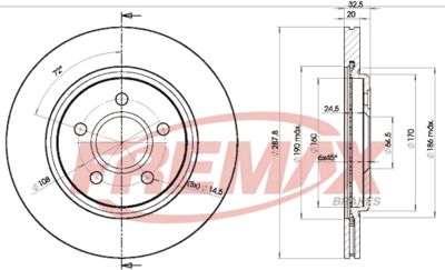 BD4089 FREMAX Тормозной диск