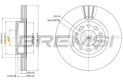 CD7312V BREMSI Тормозной диск