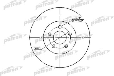 PBD5381 PATRON Тормозной диск
