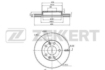 BS5594 ZEKKERT Тормозной диск