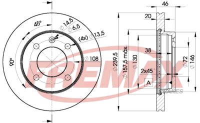 BD7968 FREMAX Тормозной диск