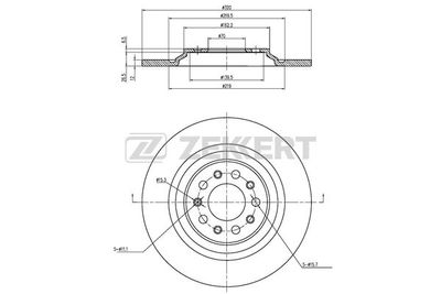 BS6468 ZEKKERT Тормозной диск