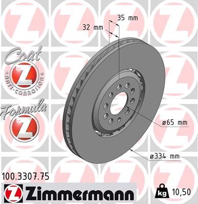 100330775 ZIMMERMANN Тормозной диск