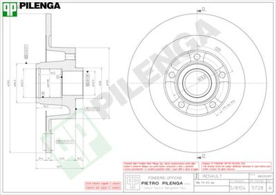 5728 PILENGA Тормозной диск