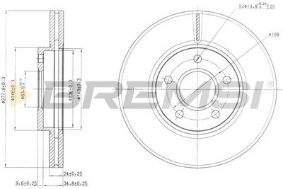 CD7172V BREMSI Тормозной диск