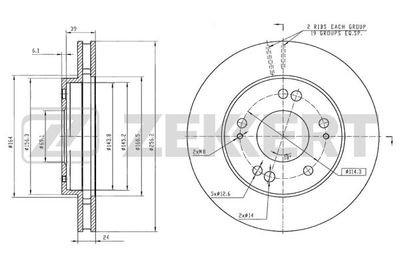 BS5202 ZEKKERT Тормозной диск