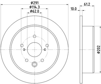 8DD355115711 HELLA PAGID Тормозной диск