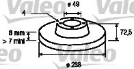 186231 VALEO Тормозной диск