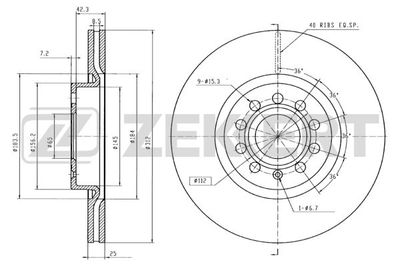 BS5016B ZEKKERT Тормозной диск