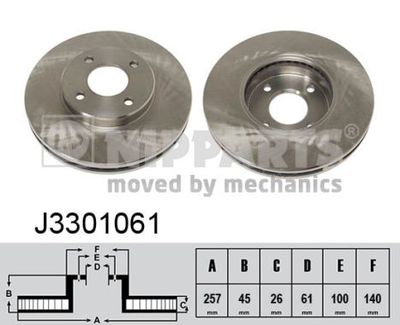 J3301061 NIPPARTS Тормозной диск