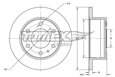 TX7341 TOMEX Brakes Тормозной диск