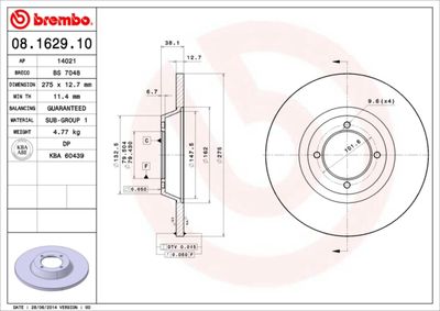 BS7048 BRECO Тормозной диск