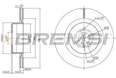 CD8624V BREMSI Тормозной диск