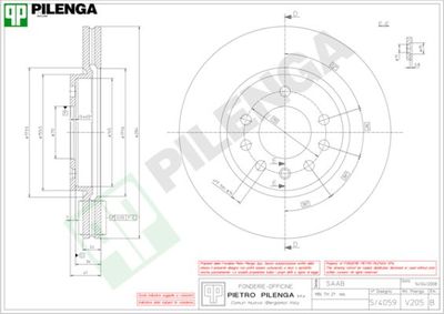 V205 PILENGA Тормозной диск