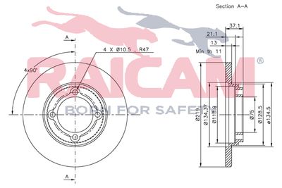 RD00398 RAICAM Тормозной диск