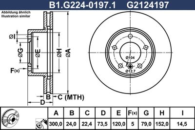 B1G22401971 GALFER Тормозной диск