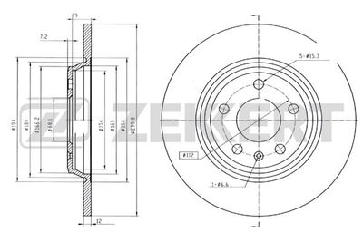 BS5842B ZEKKERT Тормозной диск