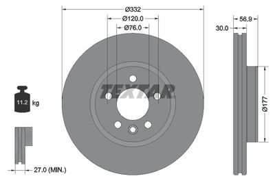 92307700 TEXTAR Тормозной диск