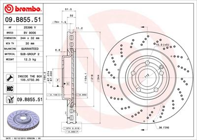 BV9006 BRECO Тормозной диск