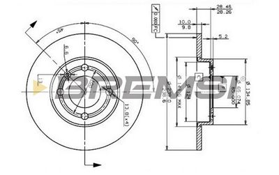 CD6795S BREMSI Тормозной диск