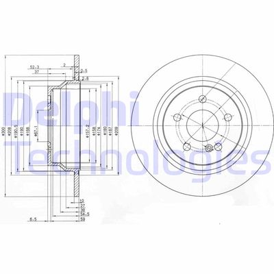 BG3757 DELPHI Тормозной диск