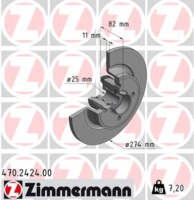 470242400 ZIMMERMANN Тормозной диск