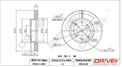 DP1010110954 Dr!ve+ Тормозной диск