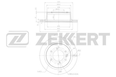 BS6478 ZEKKERT Тормозной диск