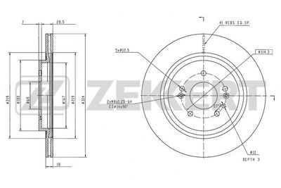 BS6574 ZEKKERT Тормозной диск