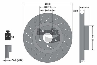 BDS1797HC BENDIX Braking Тормозной диск