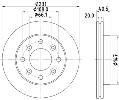 8DD355113801 HELLA PAGID Тормозной диск