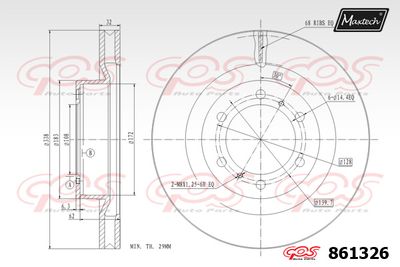 861326 MAXTECH Тормозной диск