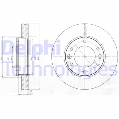 BG4296 DELPHI Тормозной диск