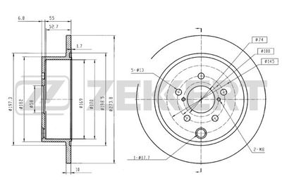 BS5887 ZEKKERT Тормозной диск