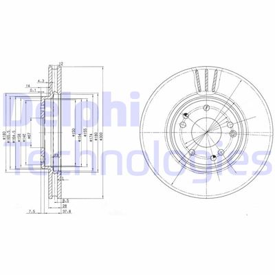 BG2675 DELPHI Тормозной диск