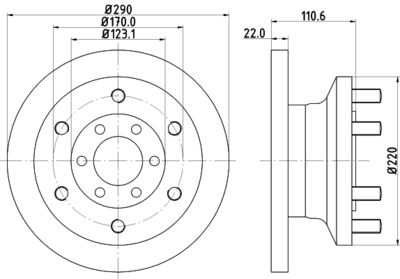 8DD355117501 HELLA PAGID Тормозной диск