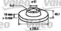 186435 VALEO Тормозной диск