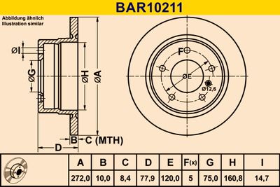 BAR10211 BARUM Тормозной диск