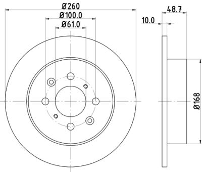 8DD355110331 HELLA PAGID Тормозной диск