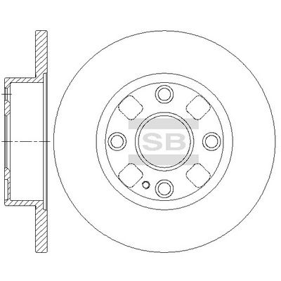 SD4445 Hi-Q Тормозной диск