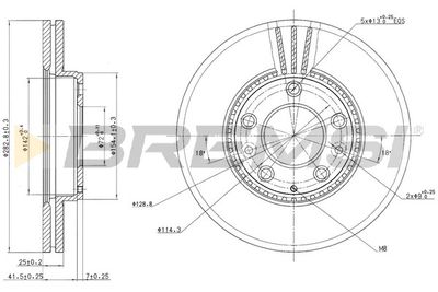 CD7210V BREMSI Тормозной диск