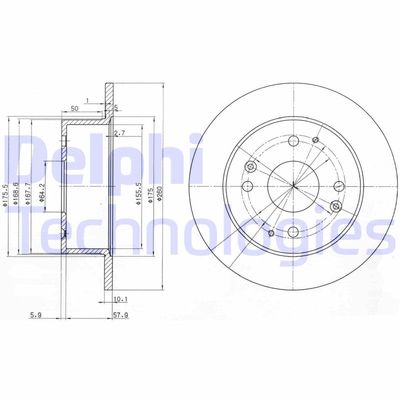 BG3677 DELPHI Тормозной диск