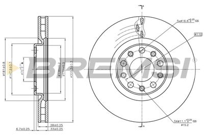 CD7451V BREMSI Тормозной диск