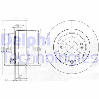 BG4136 DELPHI Тормозной диск