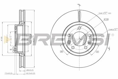 CD7103V BREMSI Тормозной диск