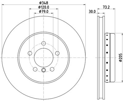 8DD355120751 HELLA PAGID Тормозной диск