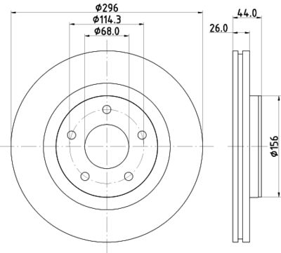 MDC2765 MINTEX Тормозной диск