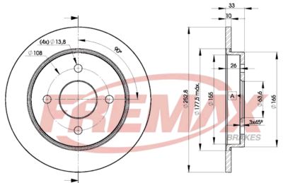 BD7969 FREMAX Тормозной диск