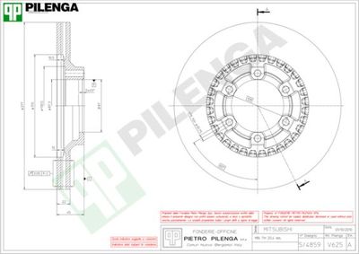 V625 PILENGA Тормозной диск