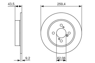 0986479792 BOSCH Тормозной диск